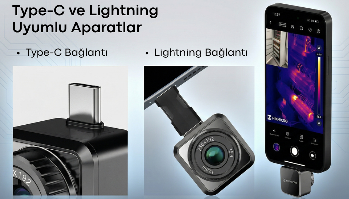  HIKMICRO Mini2Plus V2 iOS ve Android Uyumlu Mobil Termal Kamera